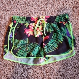 Tropical Board Shorts, Black